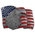 US Flag with Eagle Patriotic Lapel Pin